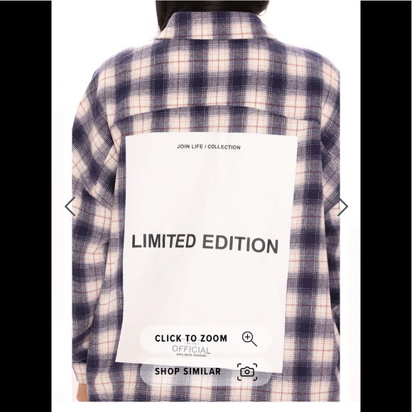 NWT Fashion Nova new collection oversized flannel shacket - Picture 3 of 5